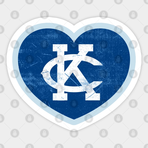 Retro KC Heart Sticker by samcankc